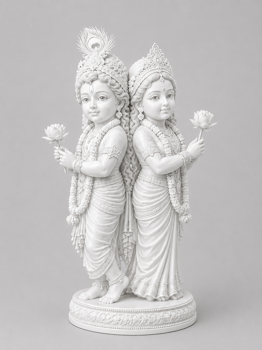 Krishna Radha Model Standing 3D Model (5 Inch)